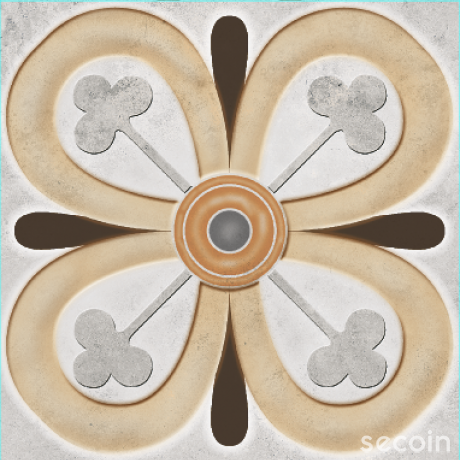 ENCAUSTIC POTTERY TILE GP 2580